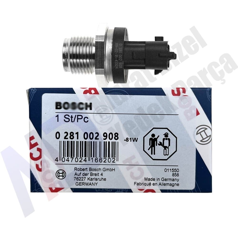 BOSCH — 0281002908 — CR/RDS4/1500/KS Basınç Sensörü ( RENAULT ) LAGUNA II MEGANE II TRAFIC 1.9DCI 01 MASTER 2.2DCI 2.5DCI 0281002865 - 0281002734-0281002568-0281006085
