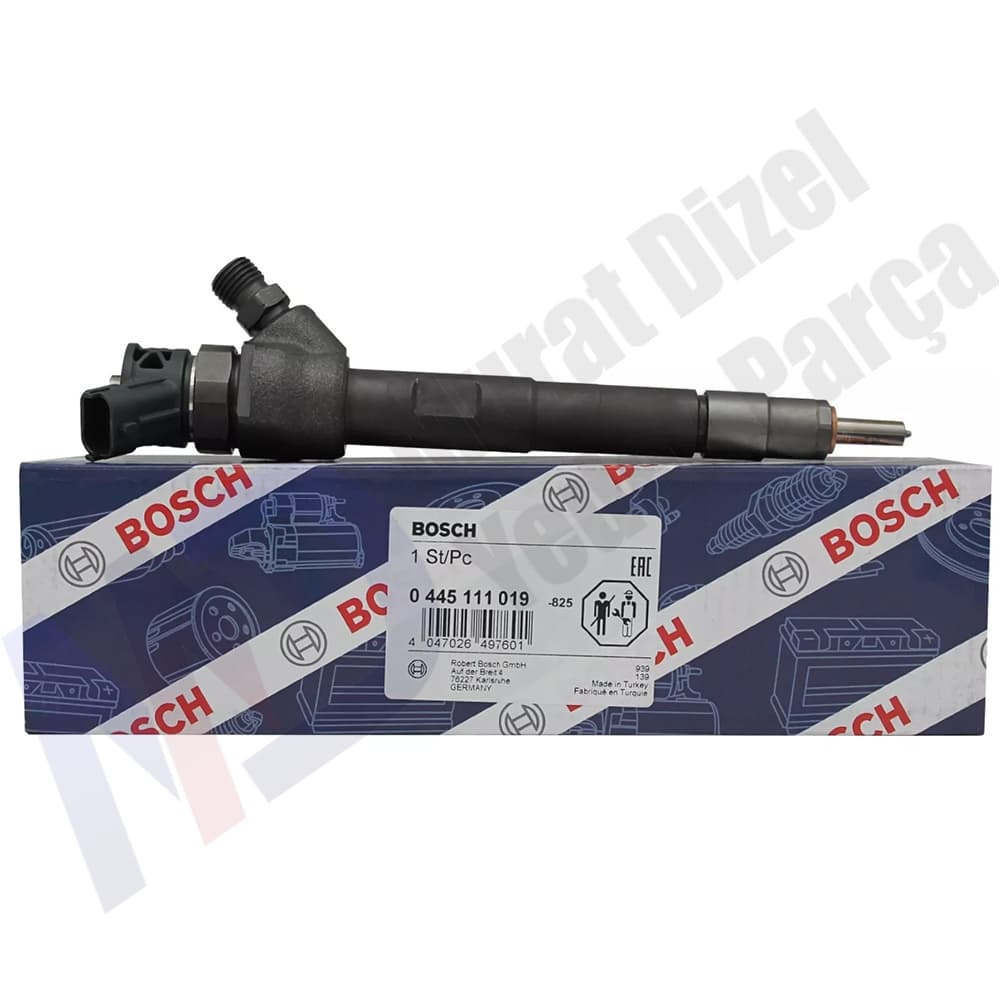 BOSCH — 0445111019 — Komple Enjektör CR AJ813375 - G4D39K546AB - LR15327 EskiNo:0445110653 - 0445110654 ( Memesi 0433172457 156 P 2457 )