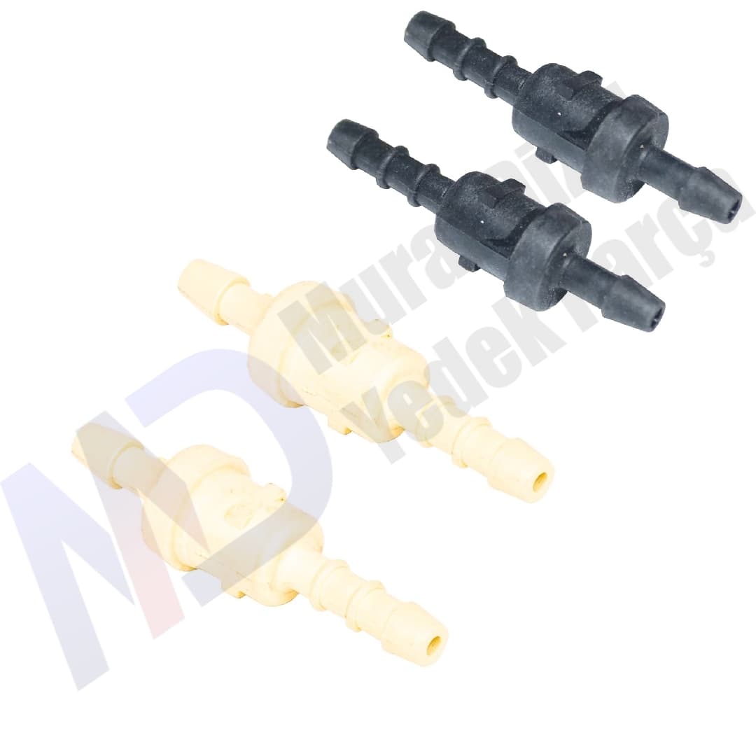 YERLİ — GD-100-166 — VW-AUDI-SEAT-SKODA-JETTA GERİ DÖNÜŞ ÇEK VALFİ SİYAH - BEYAZ TK. siyah 03,50bar beyaz 03,00 bar rolantisi aynı 2side