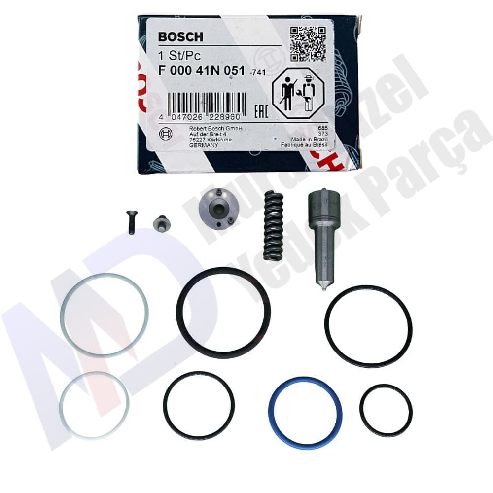 BOSCH — F00041N051 — Tamir Kiti 148 P 2232 0433172232 Meme + Ara Parça + Yay + Pim + Gövde ve Bobin Lastikleri TM.TK