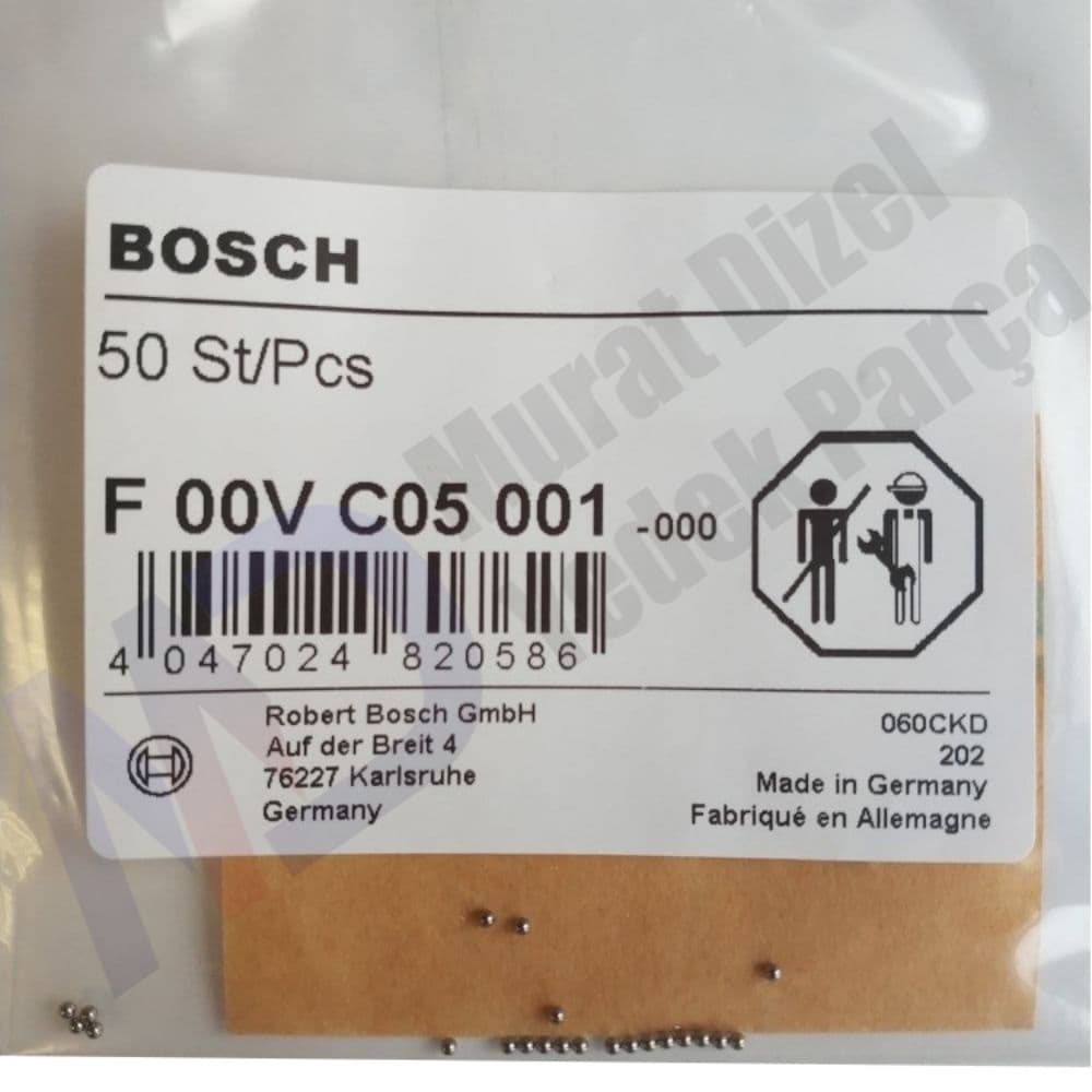 BOSCH — F00VC05001 — Valf Bilyası (1,34 mm)